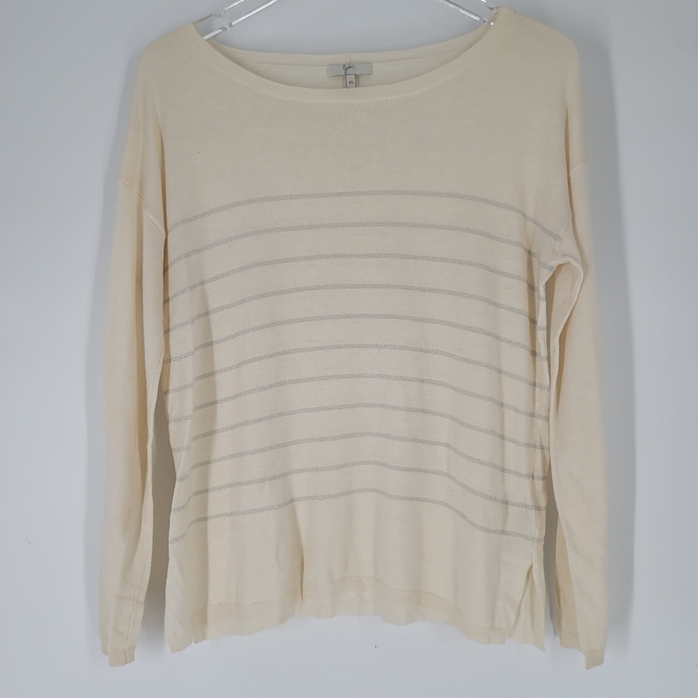 Joie Striped Thin Cream Sweater Size XS